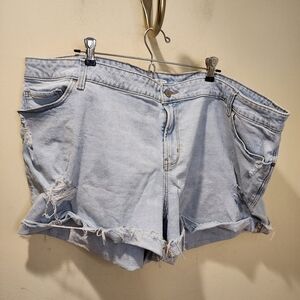 Old Navy Boyfriend Light Blue Denim Short Plus size 24 Extra